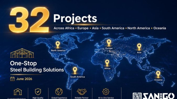 SANGO June 2026 Monthly Review: 32 Global Steel Building Projects and International Partnerships